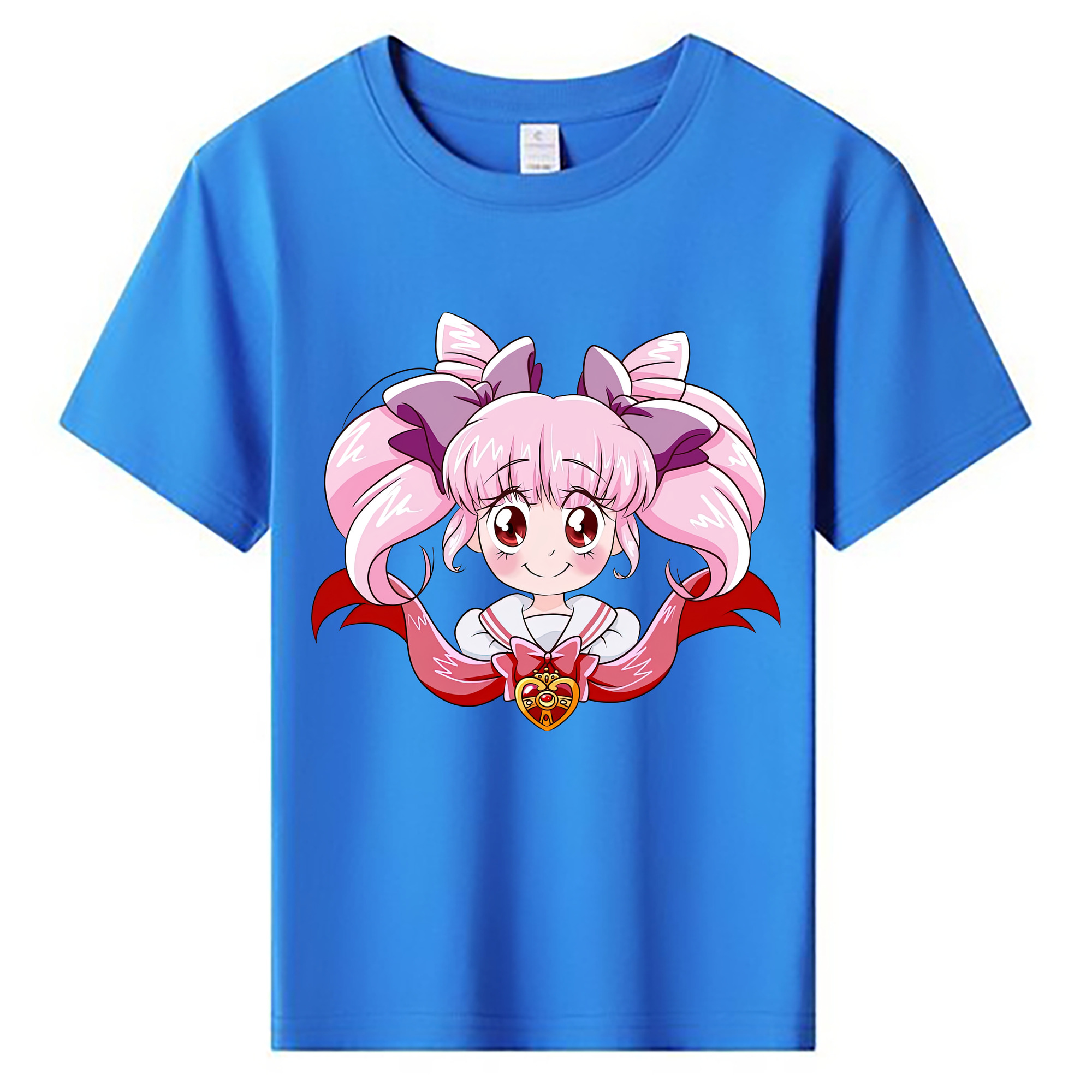 （画像用） 美少女戦士セーラームーン ちびうさ Sailor Moon Chibiusa Tsukino Usagi Small Lady Serenity 綿100％キッズTシャツ（フロントプリント）
